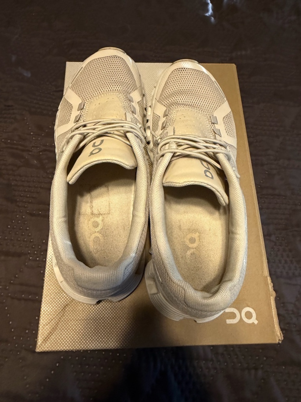 On Running Women’s Cloud 5 Sneakers in Light Beige/Cream - Picture 4 of 9